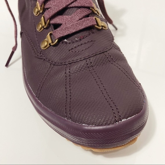 Keds Scout Burgundy Matte Twill Water Resistant Lace Up Boots Size 7.5 - Picture 9 of 16